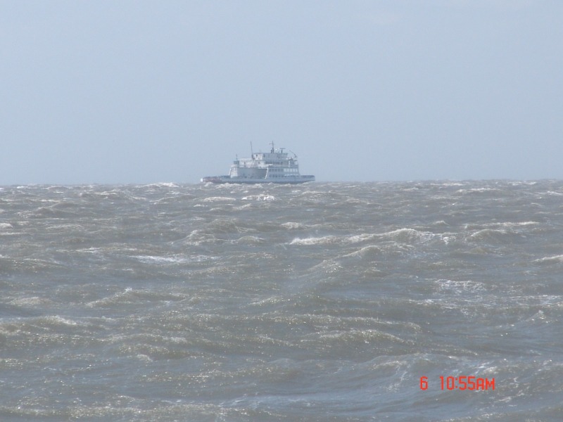 Bye-bye to the last ferry off Ocracoke due to Subtropical Storm Andrea