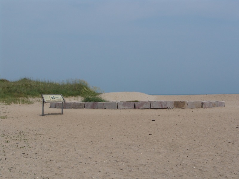 A view of the original footprint of the lighthouse