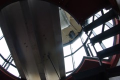 The Fresnel lens was replaced by an electric beacon by the US Coast Guard