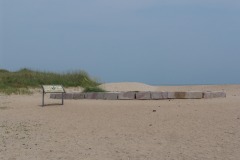 A view of the original footprint of the lighthouse