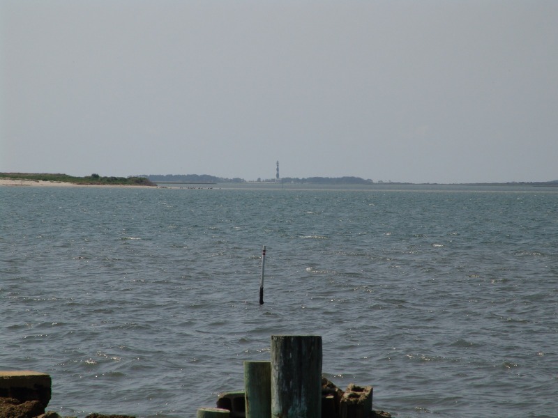 Cape Lookout lighthouse is two miles from Calico Jack's landing on Harker's Island