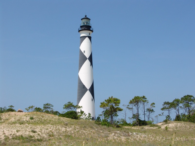 The colors indicate direction and the white checkers also indicated safe anchorages off-shore.