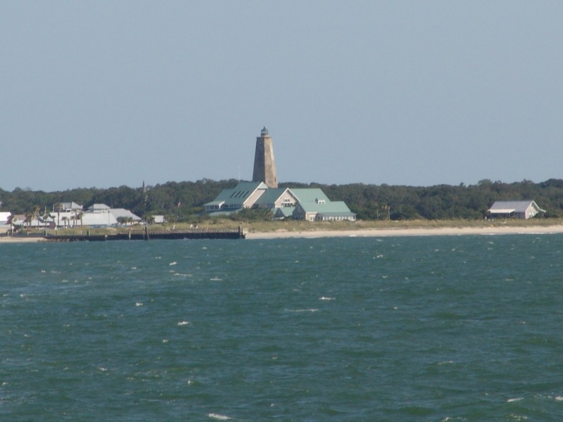 Old Baldy from a distance (location and height were a problem, replaced by a light ship at Frying Pan Shoals)