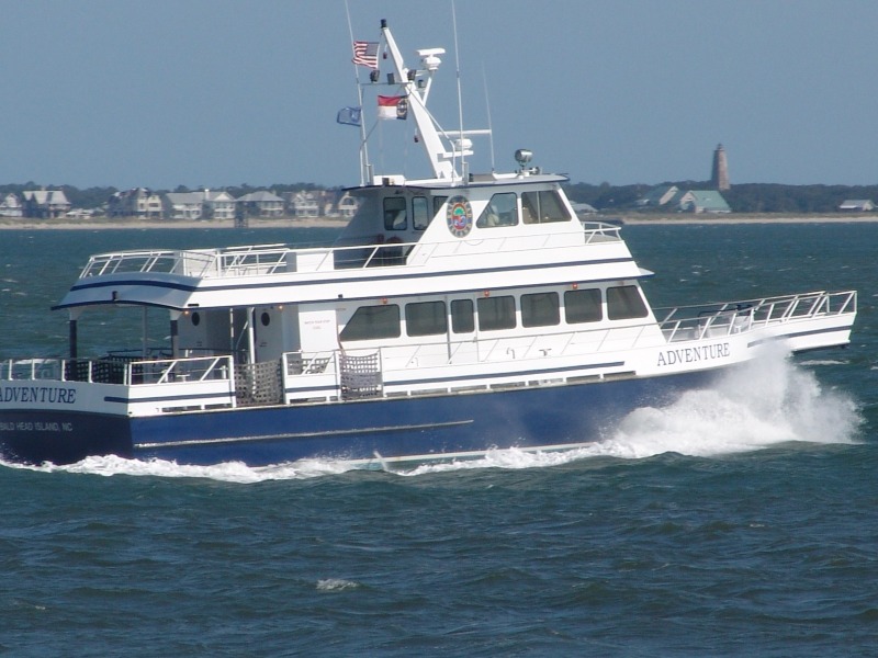 Bald Head Island ferry heading out to the island...