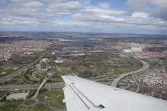Heading toward Flushing with Citi Field (where the Mets play) and the US National Tennis Center visible...