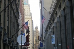Back in Manhattan looking up Wall Street...