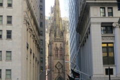Trinity Church at the other end of Wall Street...