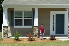 Nicholas did a great job helping till the soil and planting the two new maples...