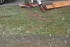 Bouncing hail...