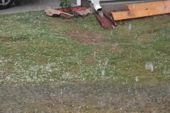 Bouncing hail...
