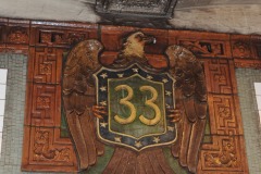 Eagle medallion in the 33rd Street station on the Lexington Avenue line (6 train)...