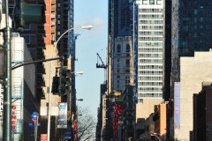 Looking up 42nd Street toward Times Square...