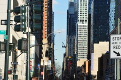 Looking up 42nd Street toward Times Square...
