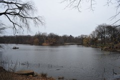 Checking out the lake in the middle of Central Park...