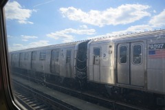 Passing another F train headed toward Coney Island...