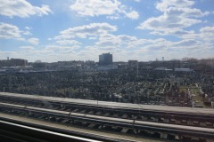 The most densely populated graveyard I've ever seen near Bay Parkway on the F line...