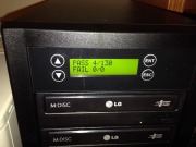 130 burned DVDs later (burning 7 DVDs at once!)...
