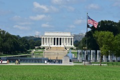 Lincoln Memorial as seen from the base of Washington Monument