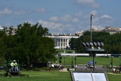 South side of the White House (notice the much larger exclusion zone encompassing The Ellipse)