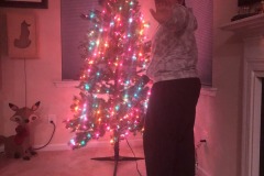 Nick helping with the assembly and fluffing of the branches.  Yeah...he hates that part of the process as much as I do!