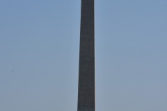 Looking past the Washington Monument to the Capitol Building