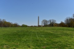 Washington Monument stands nearby