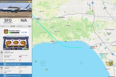 Tracking Air Force Two approaching LAX