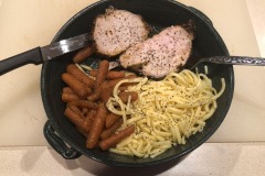 Carrots and spaetzle finish the plate!  :)