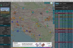 Congested airspace east of LAX