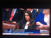 Rep Lauren Boebert of CO (or Ammo-Barbie(tm)) makes an interesting slip of the tongue during her nomination of Rep Byron Donalds.