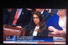 Rep Lauren Boebert of CO (or Ammo-Barbie(tm)) makes an interesting slip of the tongue during her nomination of Rep Byron Donalds.