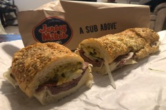 Roast beef, pepperoni, provolone, lots of pickles and onions, and the spicy mustard!  :)