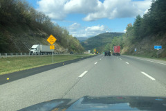 Back on I-77 north where two tunnels await us...