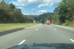 Back on I-77 north where two tunnels await us...