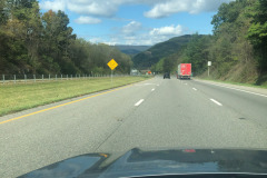 Back on I-77 north where two tunnels await us...