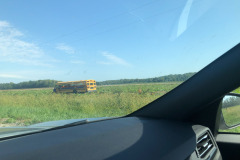 There's some recycling for you...a school bus to hold harvested pumpkins from the field!