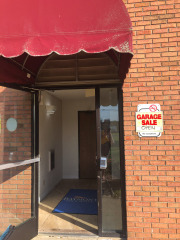 Never seen a garage sale at a hotel before!