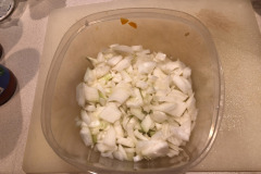 Diced Vidalia onions Diced Vidalia onions