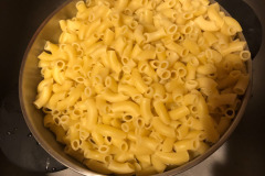 Macaroni is done! Macaroni is done!