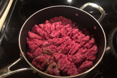 Brown the ground beef (the good stuff was on sale!) Brown the ground beef (the good stuff was on sale!)