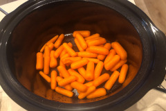 Carrots (and other crock pot favourites like potatoes or celery) lines the bottom... Carrots (and other crock pot favourites like potatoes or celery) lines the bottom...