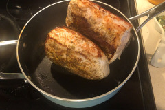 Brown the pork loin ends prior to dumping it in the crock pot... Brown the pork loin ends prior to dumping it in the crock pot...