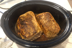 Brown the pork loin ends prior to dumping it in the crock pot... Brown the pork loin ends prior to dumping it in the crock pot...
