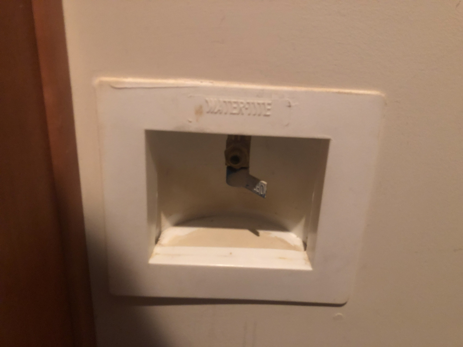 Notice the valve is OFF and no water is coming out even with the main water supply restored. Notice the valve is OFF and no water is coming out even with the main water supply restored.