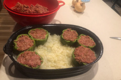 Peppers stuffed, now time to stuff the cabbage... Peppers stuffed, now time to stuff the cabbage...