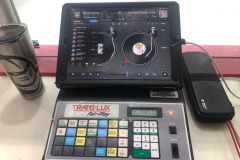 This is the compact setup when I'm doing all three tasks...keeping stats, working scoreboard, and spinning the tunes. This is the compact setup when I'm doing all three tasks...keeping stats, working scoreboard, and spinning the tunes.