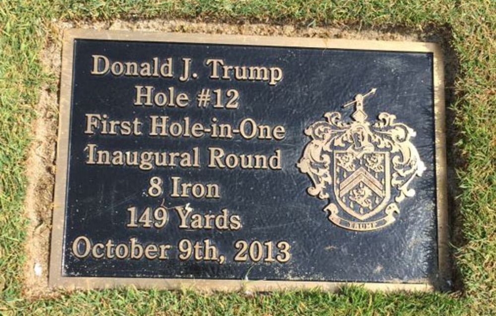 From the “That’s a Hole in One, Mr President!” Dept: