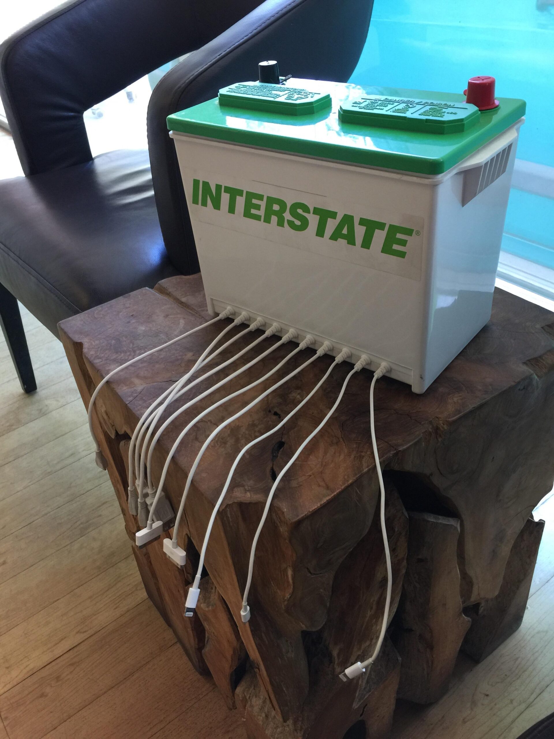 From the “The Only Phone Charger For Petrolheads” Dept: