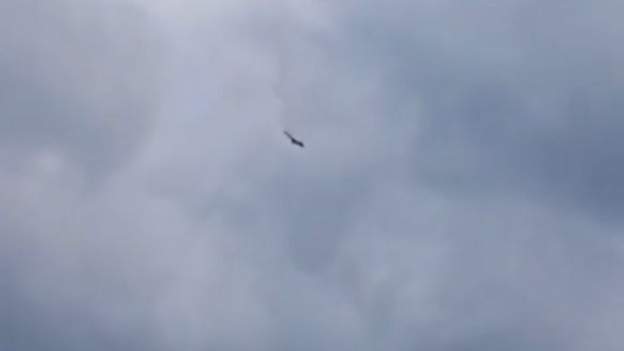 Supposedly Yevgeny Prigozhin was aboard this plane (one wing is missing).